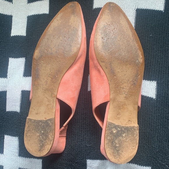 Everlane - suede leather flats with elastic back - Coral Pink size 7.5 - Picture 4 of 5